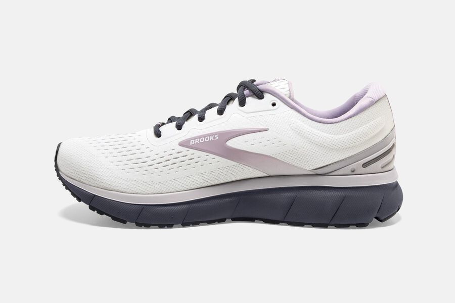 Brooks Trace Road Running Shoes - Womens - White/Pink - IL5724389